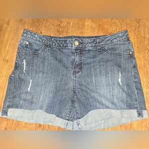 Denim Blue Jennifer Lopez JLo Boyfriend Jean Shorts Size 12